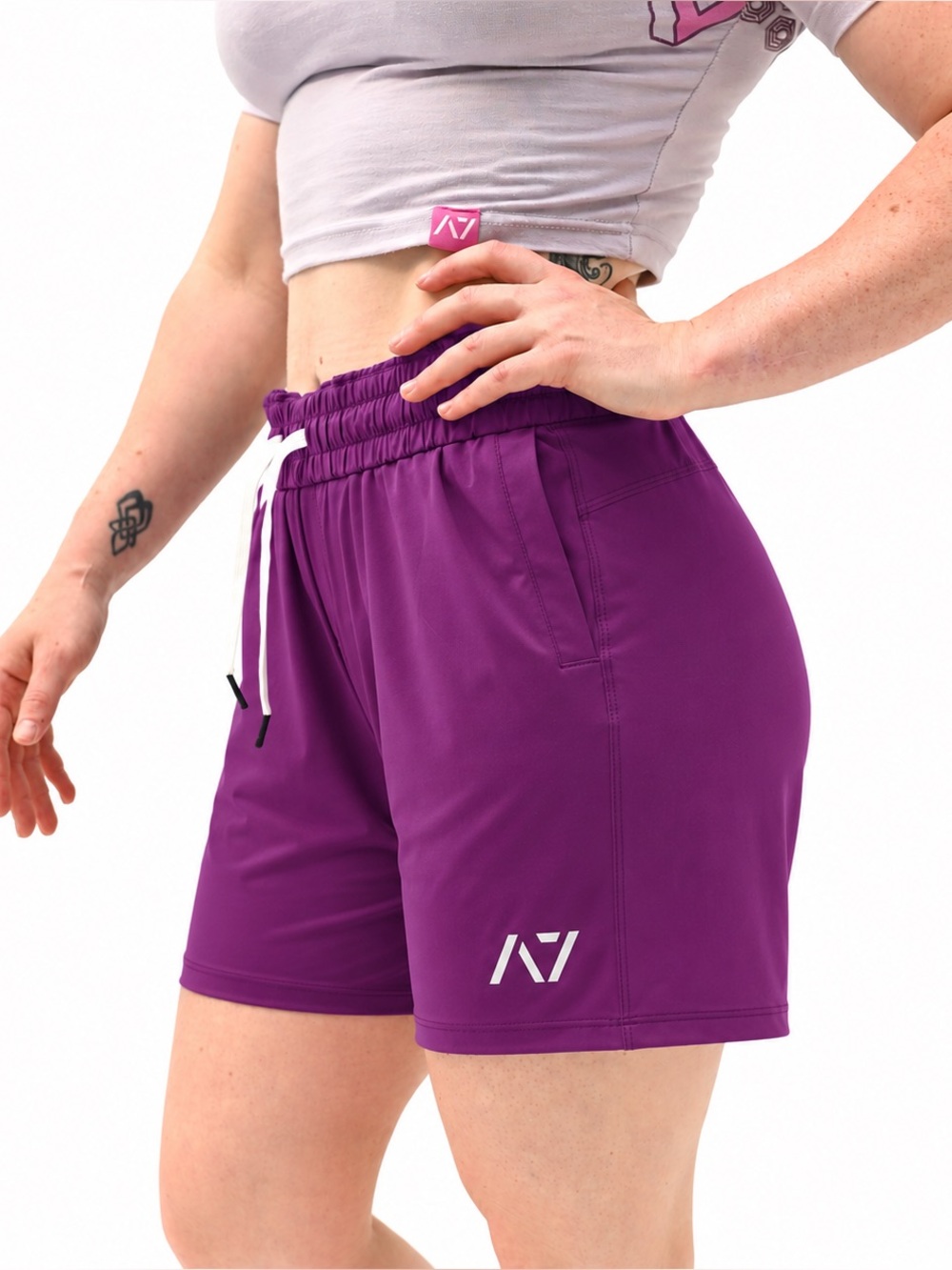 A7 360 Go Shorts in Berry - Training/Lifting Shorts